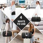 Garment Bags for Travel,Leather Convertible Garment Duffle Bag with Toiletry,Waterproof Carry On Garment Bag with Shoe Compartment,2 in 1 Suit Travel Bag for Women Weekender 3pcs Set