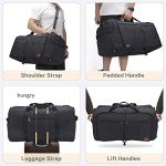 100L Travel Duffle Bag for Men, Urtala 32” Large Duffle Bag for Traveling with Shoe Compartment, Foldable Travel Duffel Bag Weekender Bag Gym Bag for Men Women Waterproof & Tear Resistant (Black)