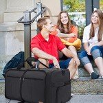 100L Travel Duffle Bag for Men, Urtala 32” Large Duffle Bag for Traveling with Shoe Compartment, Foldable Travel Duffel Bag Weekender Bag Gym Bag for Men Women Waterproof & Tear Resistant (Black)