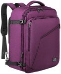 MATEIN Large Purple Travel Backpack, Water Resistant Airplane Backpack for Women, Expandable Casual Daypack for Work, International Trip, Womens Travelling Gifts, 50L
