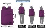 MATEIN Large Purple Travel Backpack, Water Resistant Airplane Backpack for Women, Expandable Casual Daypack for Work, International Trip, Womens Travelling Gifts, 50L