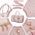 Garment Bags for Travel,Leather Convertible Garment Duffle Bag with Toiletry,Waterproof Carry On Garment Bag with Shoe Compartment,2 in 1 Suit Travel Bag for Women Weekender 3pcs Set