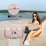 Garment Bags for Travel,Leather Convertible Garment Duffle Bag with Toiletry,Waterproof Carry On Garment Bag with Shoe Compartment,2 in 1 Suit Travel Bag for Women Weekender 3pcs Set