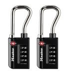 Master Lock 4696T, Pack of 2 TSA Approved Luggage Lock, 2 Pack, Set Your Own Combination, Black, 2 Count