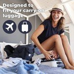 Beeyond Compression Packing Cubes Set - 6 Pieces for Travel and Luggage Organization, Includes Large & Small Cubes, Accessories Bag, and Laundry Bag (Green and White)