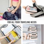 Veken 8 Set Packing Cubes for Travel, Gifts for Women Mom, Suitcase Organizer Bags for Luggage with Hanging Toiletry Bag and Shoe Bag, Vacation Essentials Travel Accessories for Cruise Ship
