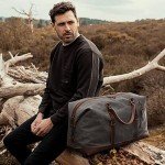 S-ZONE Duffle Bag for Travel Canvas Duffel Bag Carry on Weekender Bag for Men