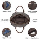 S-ZONE Duffle Bag for Travel Canvas Duffel Bag Carry on Weekender Bag for Men