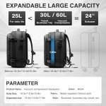 Vacuum Backpack Travel, Airback Vacuum Compression Travel Backpack with Pump, Water Resistant & TSA Anti Theft, Ideal for Travel/Camping/Laptop (With Electric Air Pump & Black)