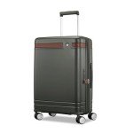 Virtuosa Hardside 21 Inch Carry On Luggage - Airline Approved with 360° Spinner Wheels, RightHeight™ Adjustable Handle - Zippered WetPak™ - TSA Lock - Expandable Light Polycarbonate Shell - Pine Green
