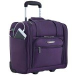 TPRC Smart Under Seat Carry-On Luggage with USB Charging Port, Purple, Underseater 15-Inch