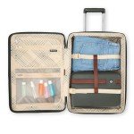 Virtuosa Hardside 21 Inch Carry On Luggage - Airline Approved with 360° Spinner Wheels, RightHeight™ Adjustable Handle - Zippered WetPak™ - TSA Lock - Expandable Light Polycarbonate Shell - Pine Green