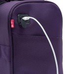 TPRC Smart Under Seat Carry-On Luggage with USB Charging Port, Purple, Underseater 15-Inch