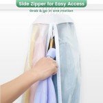 Carbrea 10" Gusseted Garment Bags for Hanging Clothes - 3 Packs Translucent Suit Bag for Closet Wardrobe Storage Travel - 43 inch