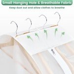 Carbrea 10" Gusseted Garment Bags for Hanging Clothes - 3 Packs Translucent Suit Bag for Closet Wardrobe Storage Travel - 43 inch