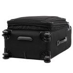 Travelpro Platinum Elite Softside Expandable Checked Luggage, 8 Wheel Spinner Suitcase, TSA Lock, Men and Women, Shadow Black, Checked Medium 25-Inch