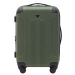 Travelers Club Chicago Hardside Expandable Spinner Luggage, Thyme Green, 20" Carry-On