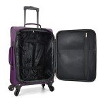 U.S. Traveler Rugged Fabric Expandable Carry-on Luggage Set, Purple, 4 Wheel