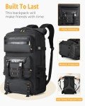 Ponhog Travel Backpack for Men, 50L Carry On Flight Approved Convertible Duffle Bag with Shoe Compartment, 17 inch Laptop Luggage with USB Charging Port for Weekender Hiking, Black
