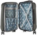 Rockland London Hardside Spinner Wheel Luggage, Grey, Carry-On 20-Inch