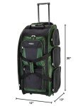 Travelers Club Xpedition 30 Inch Multi-Pocket Upright Rolling Duffel Bag, Forest Green, 30" Suitcase