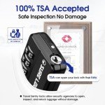 SURE LOCK TSA Approved Travel Luggage Locks, Open Alert Combination Lock for School Office & Gym Locker,Toolbox, Pelican Case,Easy Read Dials- 1, 2 & 4 Pack (1, Black 2 Pack)