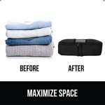 GORILLA GRIP 8 Set Packing Cubes, Travel Essentials for Suitcase, Mesh Organizer Bags for Clothes Toiletries Shoes and Laundry, Luggage and Carry On Airplane Accessories, Traveling Must Haves Black