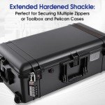 SURE LOCK TSA Approved Travel Luggage Locks, Open Alert Combination Lock for School Office & Gym Locker,Toolbox, Pelican Case,Easy Read Dials- 1, 2 & 4 Pack (1, Black 2 Pack)