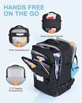 BAGSMART 40L Black Travel Laptop Backpack with Packing Cubes and Shoe Bag