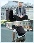 BAGSMART 40L Black Travel Laptop Backpack with Packing Cubes and Shoe Bag