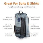 Amazon Basics Carry-On Garment Bag for Travel and Business Trips with Shoulder Strap - Gray