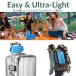 QUTOOL Small Travel Pillows for Sleeping, Cooling Memory Foam Camping Pillow, Backpacking Pillow for Hiking Gear, Portable Pillow with Travel Storage Bag, Camping Essentials for Adults Kids