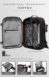 BlackVoyage Airback Vacuum Seal Compression Travel Backpack 60L Expandable Vacpack Water Resistant TSA Lock Airbag Black (Electric Air Pump Included)