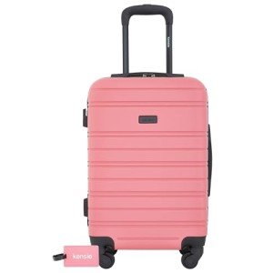 kensie 22" Peonies Hardside Carry-On Luggage with ID Tag, Flowering Ginger, 20-Inch