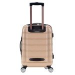 Rockland Melbourne Hardside Expandable Spinner Wheel Luggage, Champagne, Carry-On 20-Inch