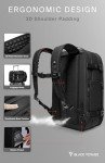 BlackVoyage Airback Vacuum Seal Compression Travel Backpack 60L Expandable Vacpack Water Resistant TSA Lock Airbag Black (Electric Air Pump Included)