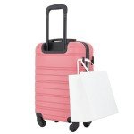 kensie 22" Peonies Hardside Carry-On Luggage with ID Tag, Flowering Ginger, 20-Inch