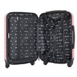 kensie 22" Peonies Hardside Carry-On Luggage with ID Tag, Flowering Ginger, 20-Inch