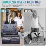 HILOMON Convertible Garment Duffel Bag with Mesh Storage Bag, YKK Zippers Carry On Garment Bag with Suit Compartment, 2 in 1 Hanging Suit Travel Bag (Black)