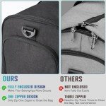 HILOMON Convertible Garment Duffel Bag with Mesh Storage Bag, YKK Zippers Carry On Garment Bag with Suit Compartment, 2 in 1 Hanging Suit Travel Bag (Black)