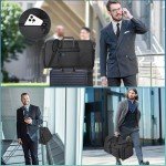 HILOMON Convertible Garment Duffel Bag with Mesh Storage Bag, YKK Zippers Carry On Garment Bag with Suit Compartment, 2 in 1 Hanging Suit Travel Bag (Black)