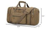 Gonex Canvas Duffle Bag for Travel 60L Duffel Overnight Weekend Bag(Coffee)
