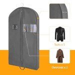 3 PCS 43"Garment Bags For Travel,Heavy Duty Garment Bag For Clothes Closet Storage,Gusseted Suit Bags For Men Travel,Hanging Travel Garment Bags For Clothes,Dress,Coats,Jackets,Shirts.Black Travel Bag