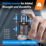 Forge Travel Lock,TSA Approved Luggage Locks for Air Travel, Gym Lockers, School Lockers, Pelican Cases, Gun Case, Easy Read Dials, Durable Alloy Body