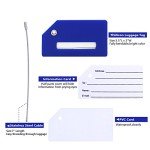 Silicone Luggage Tag with Name ID Card Perfect to Quickly Spot Luggage Suitcase (Plane 2Pcs Blue)