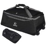 REDCAMP Foldable Duffle Bag with Wheels, 140l Black