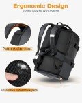 Ponhog Travel Backpack - 40L Carry on Backpack with Shoe Compartment Flight Approved, 15.6 Inch Travel Suitcase Backpack for Men, Water Resistant Luggage Daypack Weekender Bag, Black