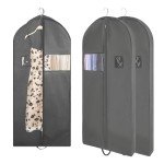 3 PCS 60"Garment Bags For Travel,Heavy Duty Garment Bag For Clothes Closet Storage,Gusseted Suit Bags For Men Travel,Hanging Travel Garment Bags For Clothes,Dress,Coats,Jackets,Shirts.Black Travel Bag