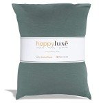 Happyluxe Travel Pillow, Airplane Pillow for Men and Women, Machine Washable Neck Pillow, Breathable Travel Essentials, Softer Than Cotton, 17" x 13", Made in The USA - Sage Green