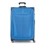 Travelpro Maxlite 5 Softside Expandable Checked Luggage with 4 Spinner Wheels, Lightweight Suitcase, Men and Women, Azure Blue, Checked Large 29-Inch